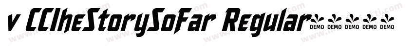 v CCIheStorySoFar Regular字体转换